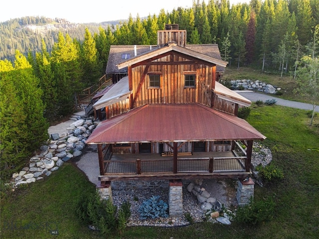 view of rear view of property