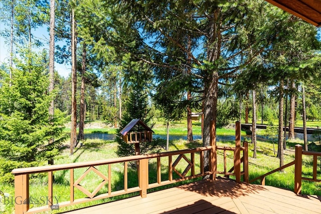 view of wooden terrace