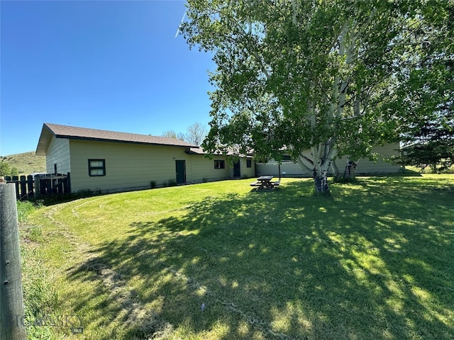 view of yard featuring central AC