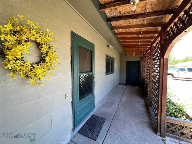 view of doorway to property