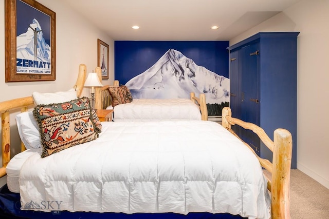 bedroom with carpet floors