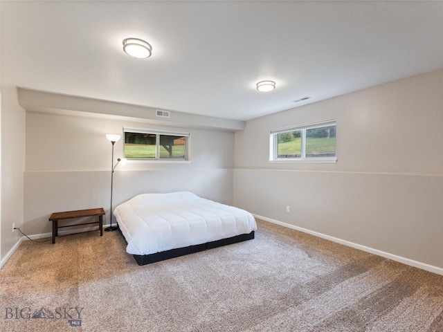 bedroom featuring carpet flooring