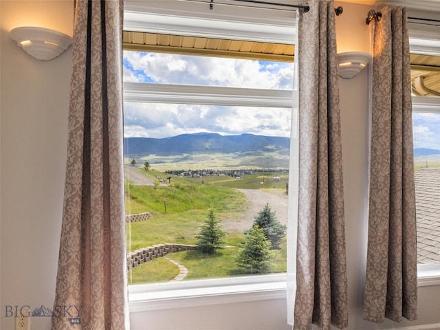 interior details with a mountain view