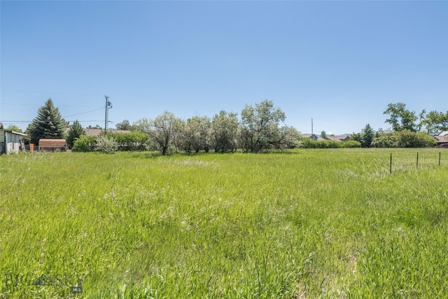 view of yard featuring a rural view