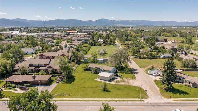 aerial view featuring a mountain view