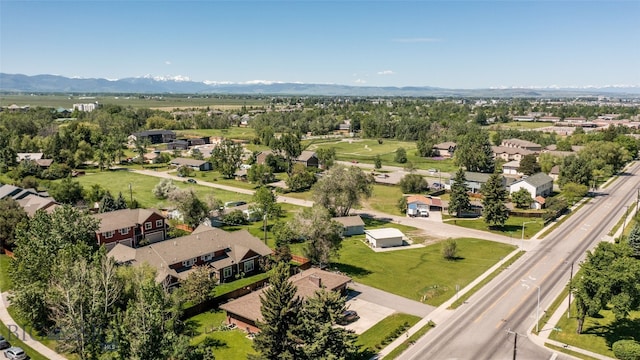 aerial view featuring a mountain view