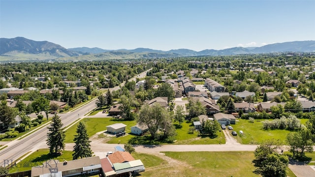 bird's eye view featuring a mountain view