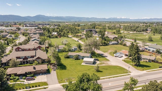 bird's eye view featuring a mountain view