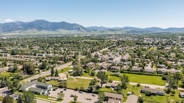 aerial view featuring a mountain view