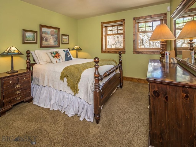 bedroom with carpet