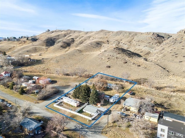 bird's eye view featuring a mountain view