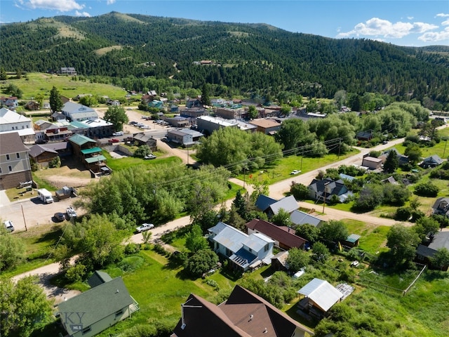 aerial view featuring a mountain view