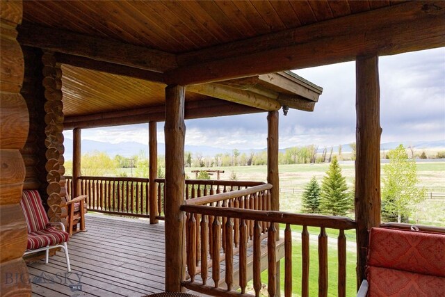 view of wooden terrace