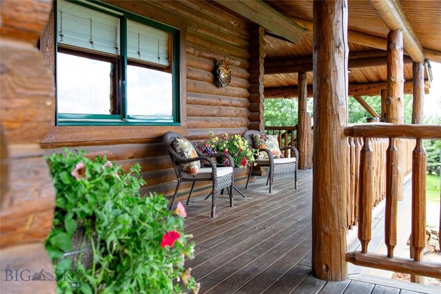 view of wooden terrace