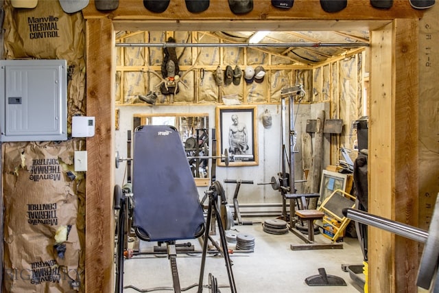 utility room with electric panel