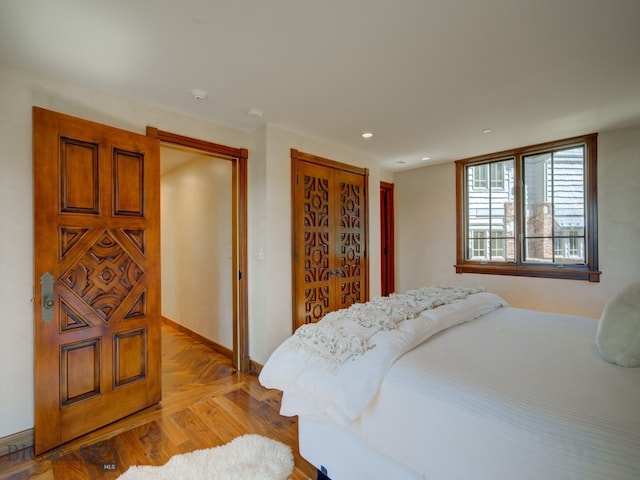 bedroom featuring a closet