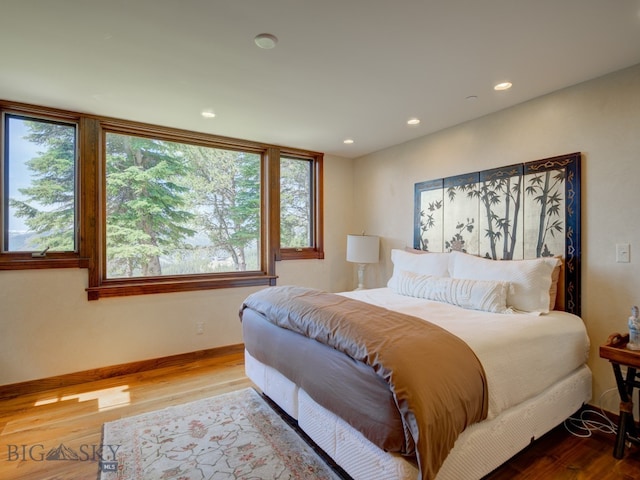 bedroom featuring wood-type flooring