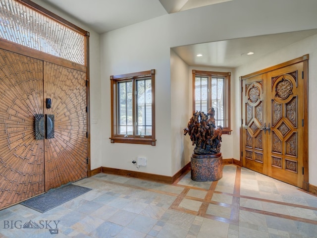 view of tiled foyer