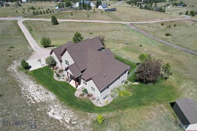 bird's eye view featuring a rural view