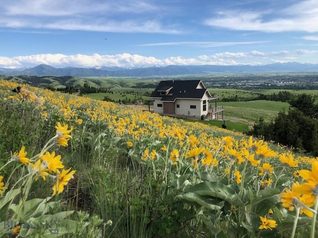 property view of mountains with a rural view