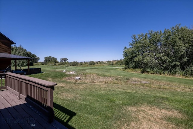 3127 Augusta Dr, Bozeman, MT 59715 - view of green lawn with a deck