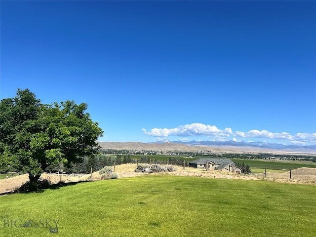 mountain view with a rural view