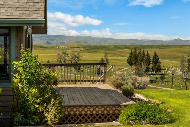 property view of mountains featuring a rural view