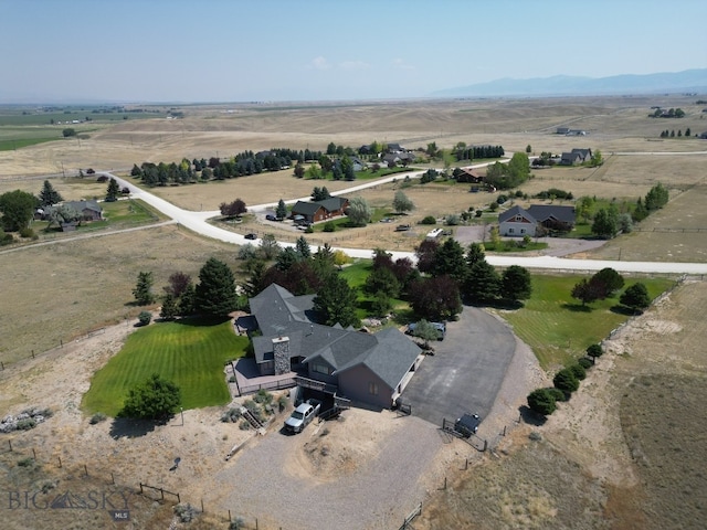 bird's eye view with a rural view