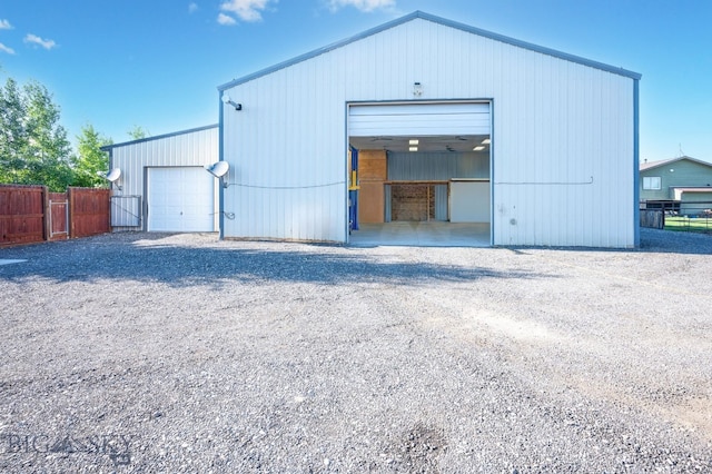 view of outdoor structure featuring a garage