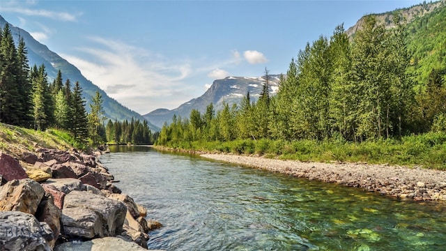 property view of water with a mountain view