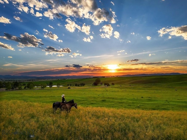 mountain view with a rural view