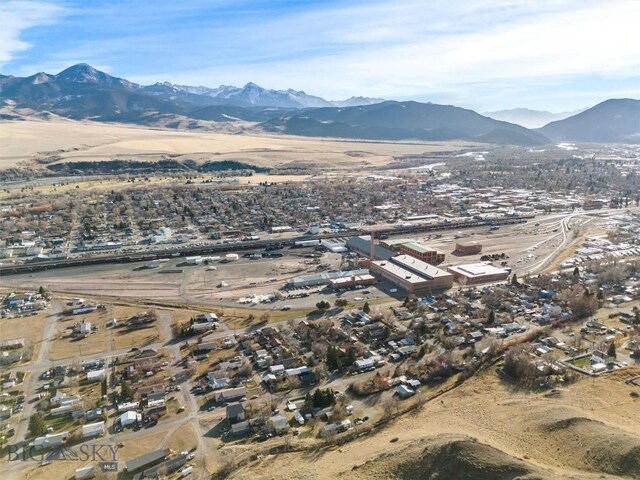 aerial view featuring a mountain view