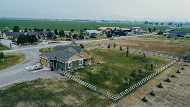 drone / aerial view featuring a rural view