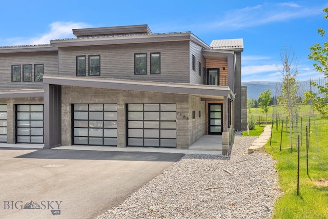 contemporary house with a garage