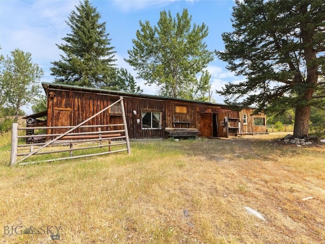 view of horse barn