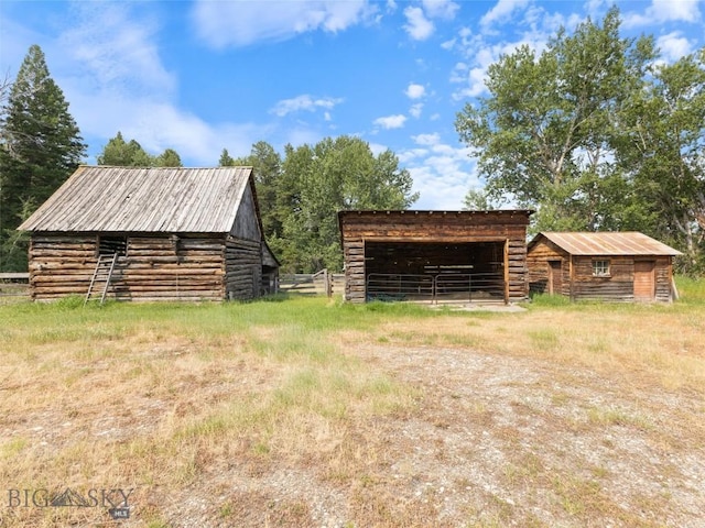 exterior space with an outdoor structure