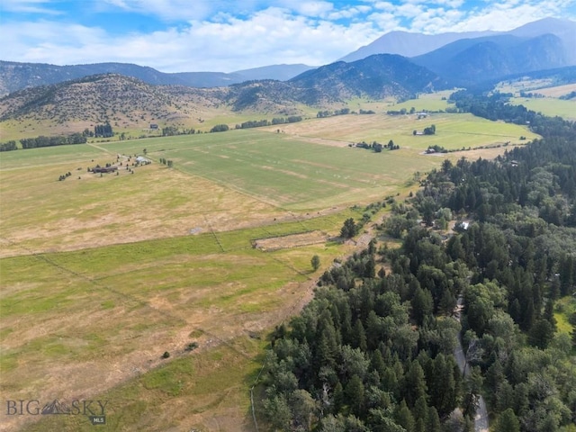 property view of mountains with a rural view