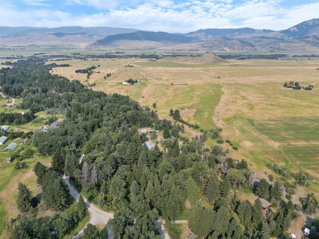 aerial view featuring a mountain view