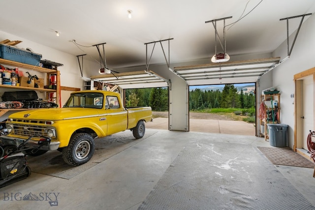 garage featuring a garage door opener