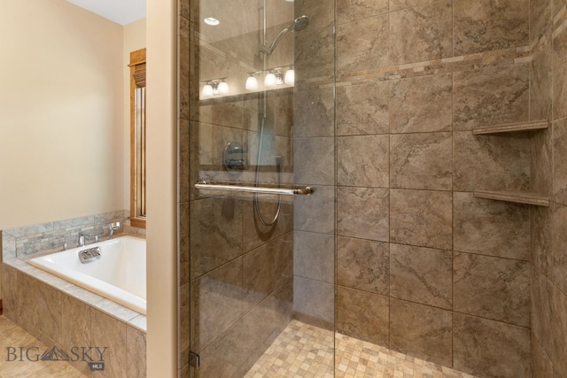 220 Watershed Rd, Big Sky, MT 59716 - full bathroom with a shower stall and a garden tub