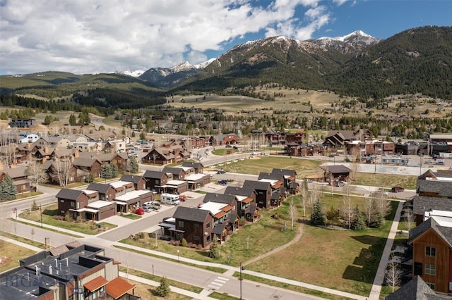 exterior space with a mountain view