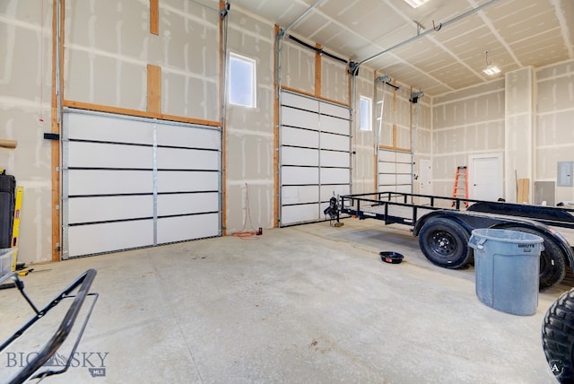 garage featuring electric panel