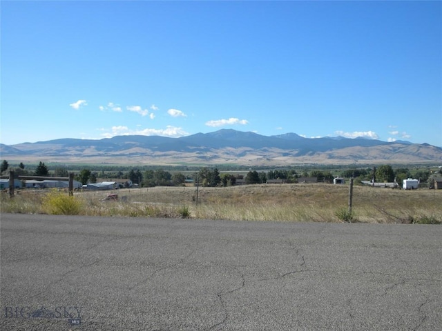 mountain view with a rural view