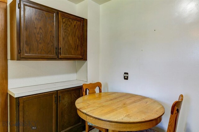 view of dining room