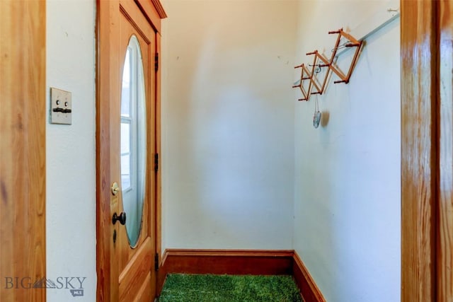 hallway with baseboards