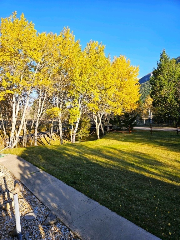 view of home's community featuring a lawn