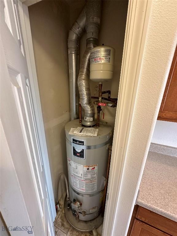 utilities featuring gas water heater