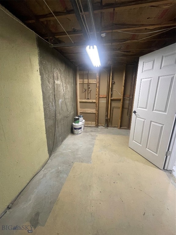 view of basement