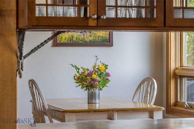 view of dining area