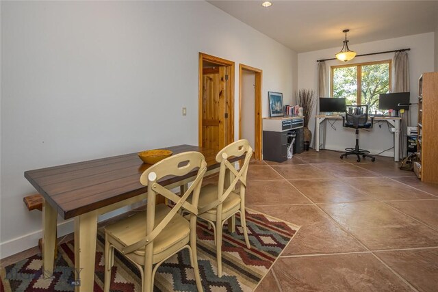 view of tiled dining room